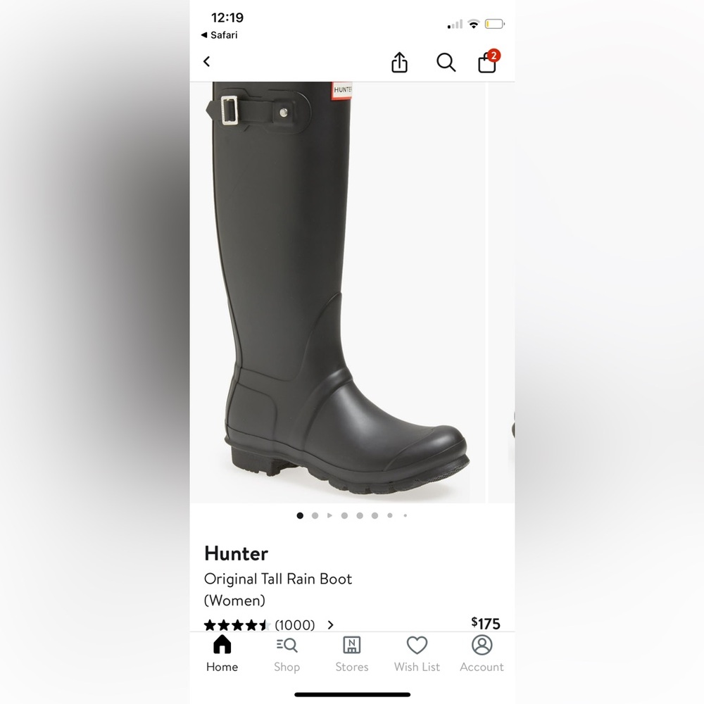 Hunter rain boots